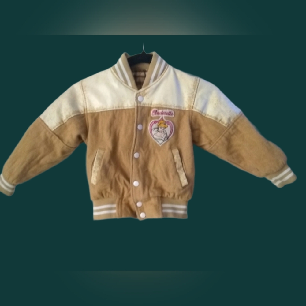 Reversible Varsity letter Bomber jacket 4/5T Disney Cinderella plaid
